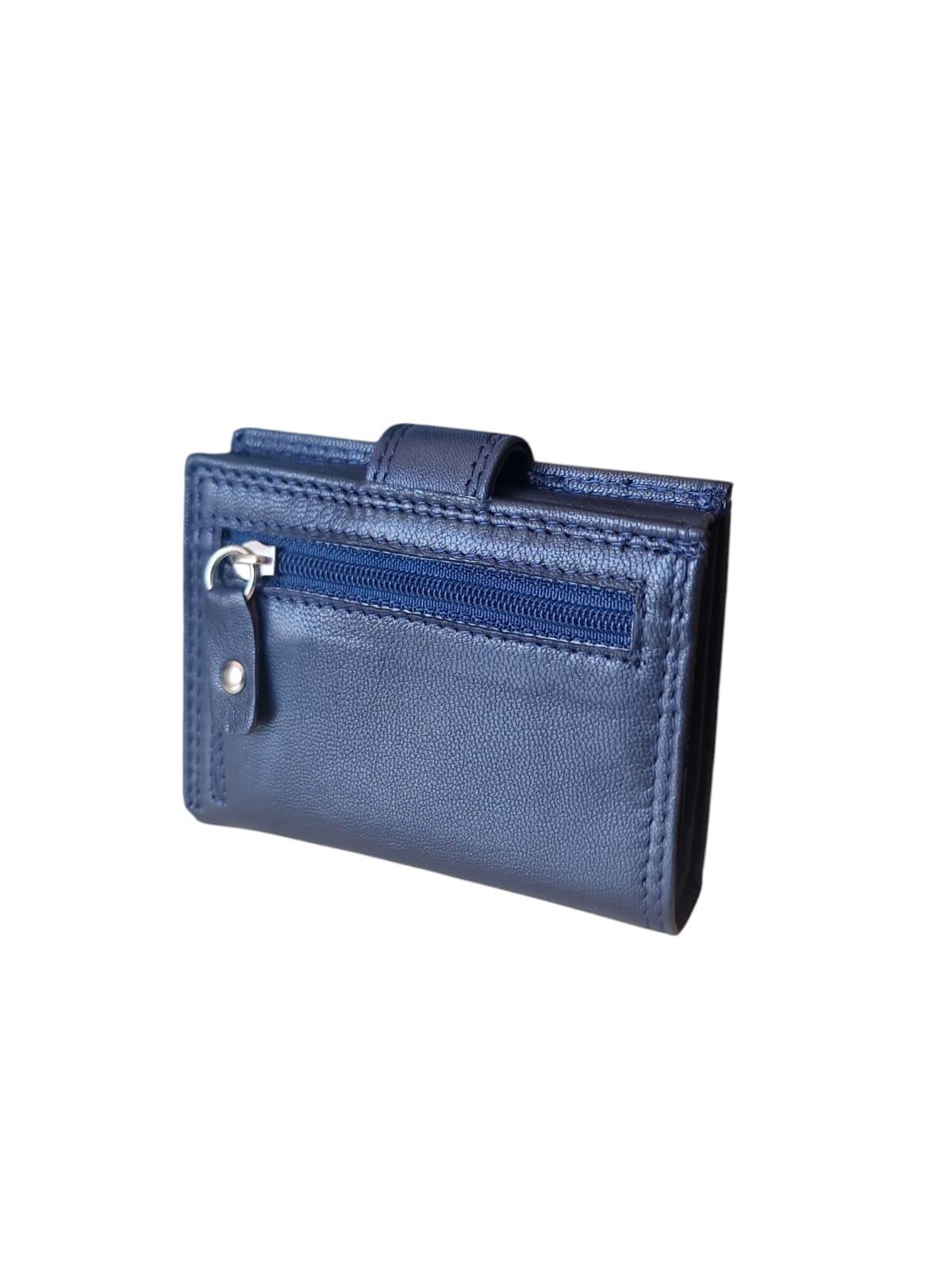 Portacarte in pelle da uomo Charro blu