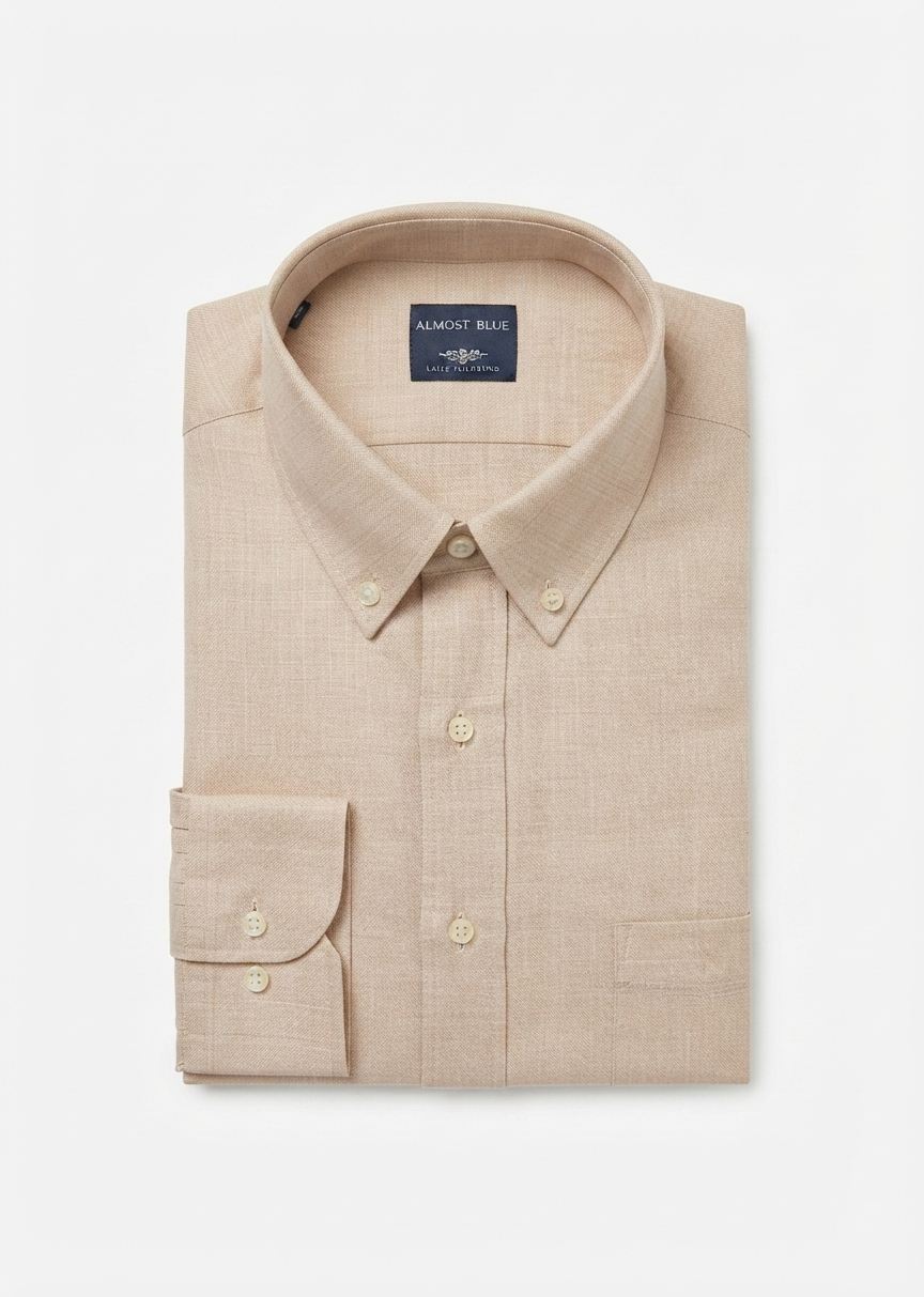 Camicia Lino Classic Fit Almost Blue