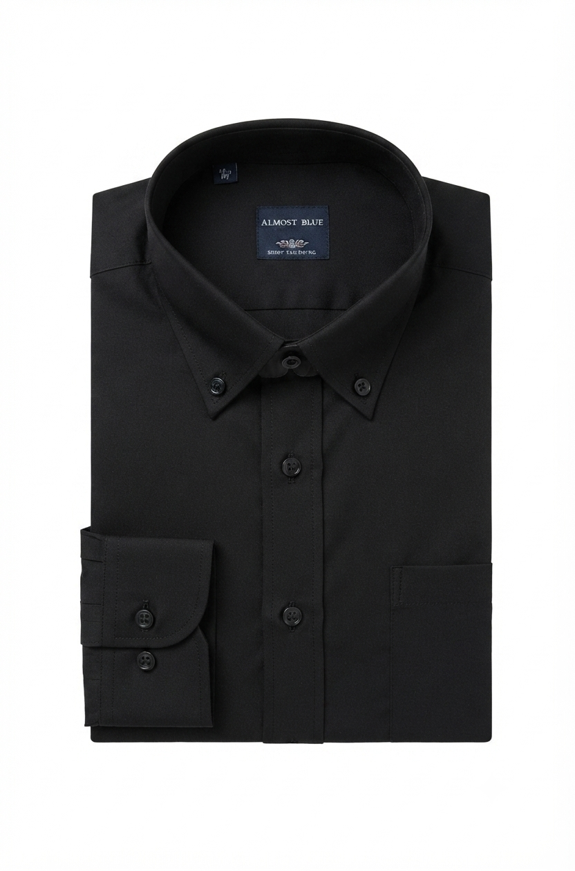 camicia-nera-01 Camicia nera Classic Fit Almost Blue