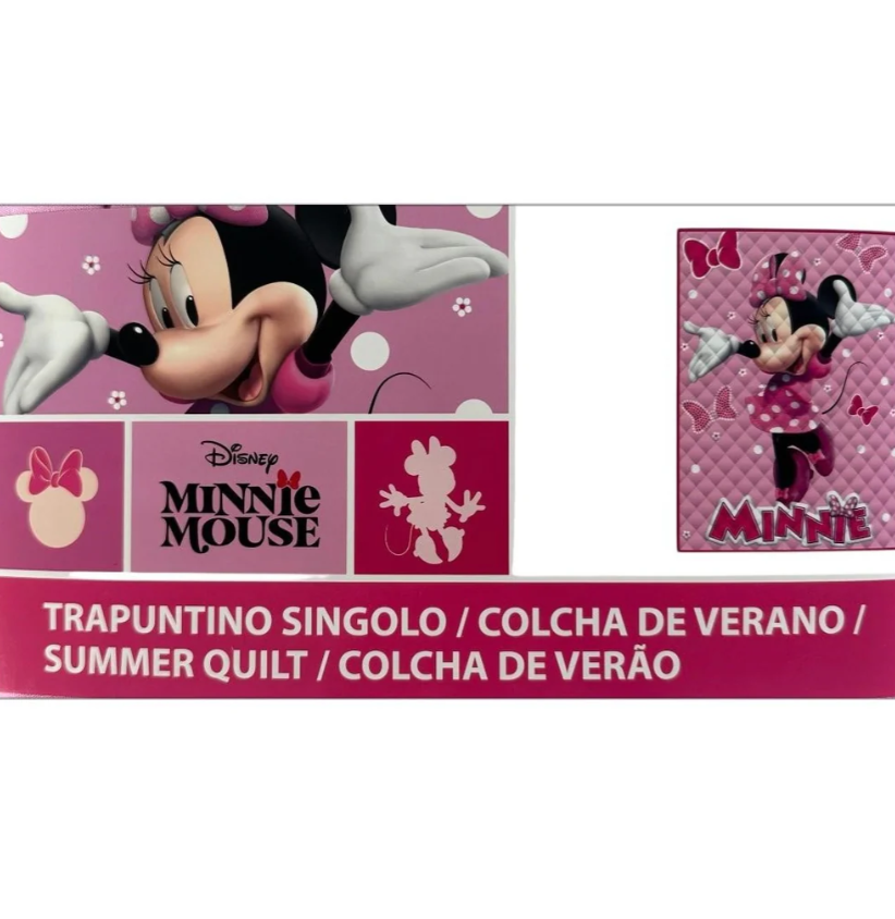 Trapuntino singolo Minnie Disney rosa