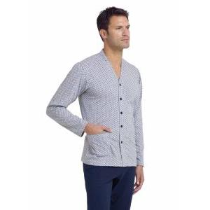 Pigiama calibrato uomo aperto cotone jersey  gp1092/ac grigio