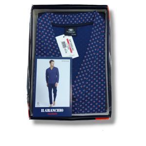 Pigiama calibrato uomo aperto cotone jersey  gp1092/ac jeans