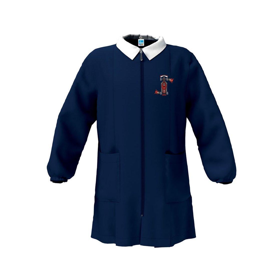 Grembiule scuola elementare da bambino con zip blu Siggi Formula 1