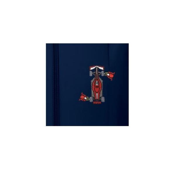 Grembiule scuola elementare da bambino con zip blu Siggi Formula 1