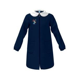 Grembiule zip bambina scuola elementare  blu tennista