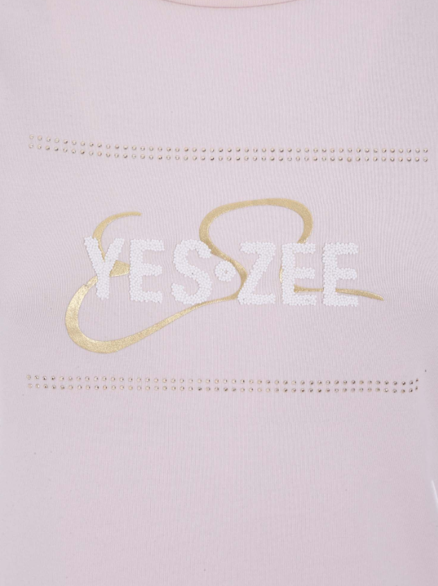 T-shirt Yes Zee donna con maniche volant