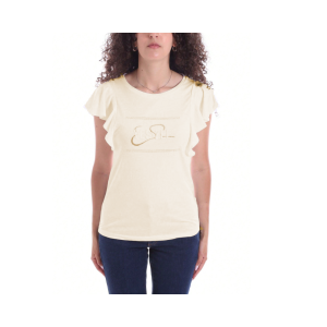 T-shirt  donna con maniche volant