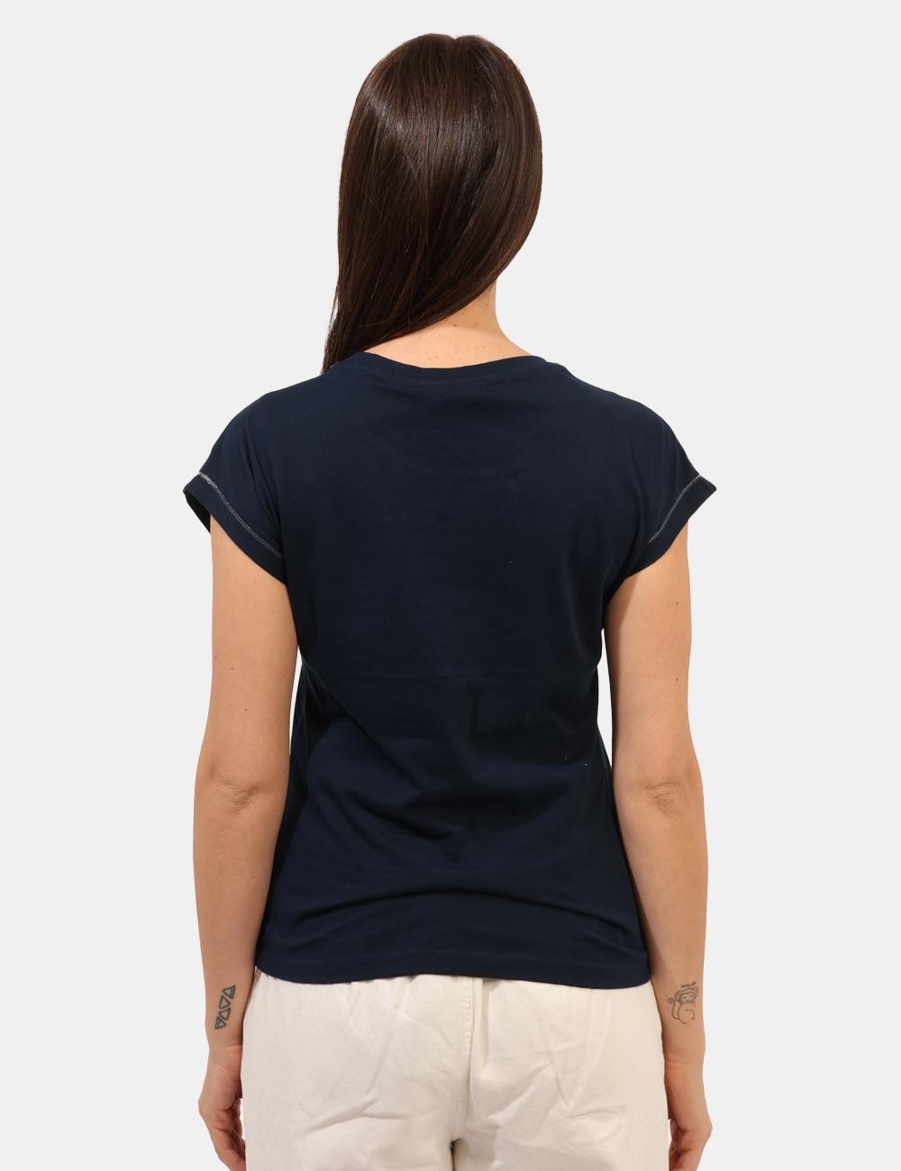 T-shirt basic donna Yes Zee blu