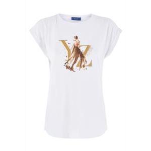 T-shirt donna girocollo  bianco