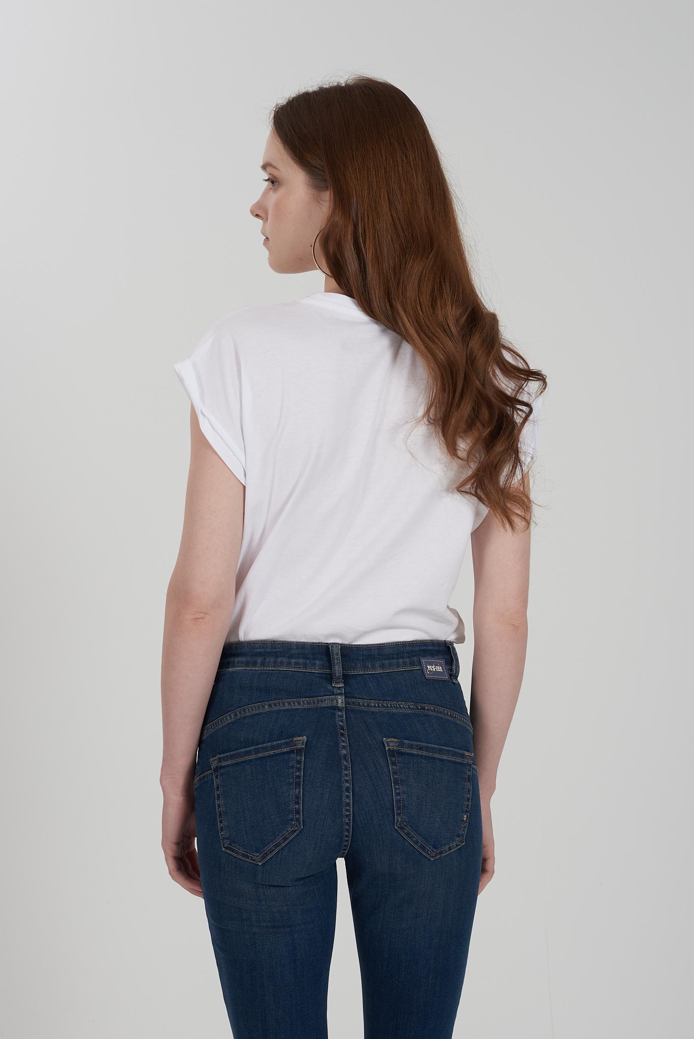 T-shirt donna girocollo Yes Zee bianco
