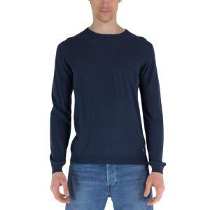 Maglioncino cotone rasato uomo  blu