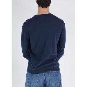 Maglioncino cotone rasato uomo  blu