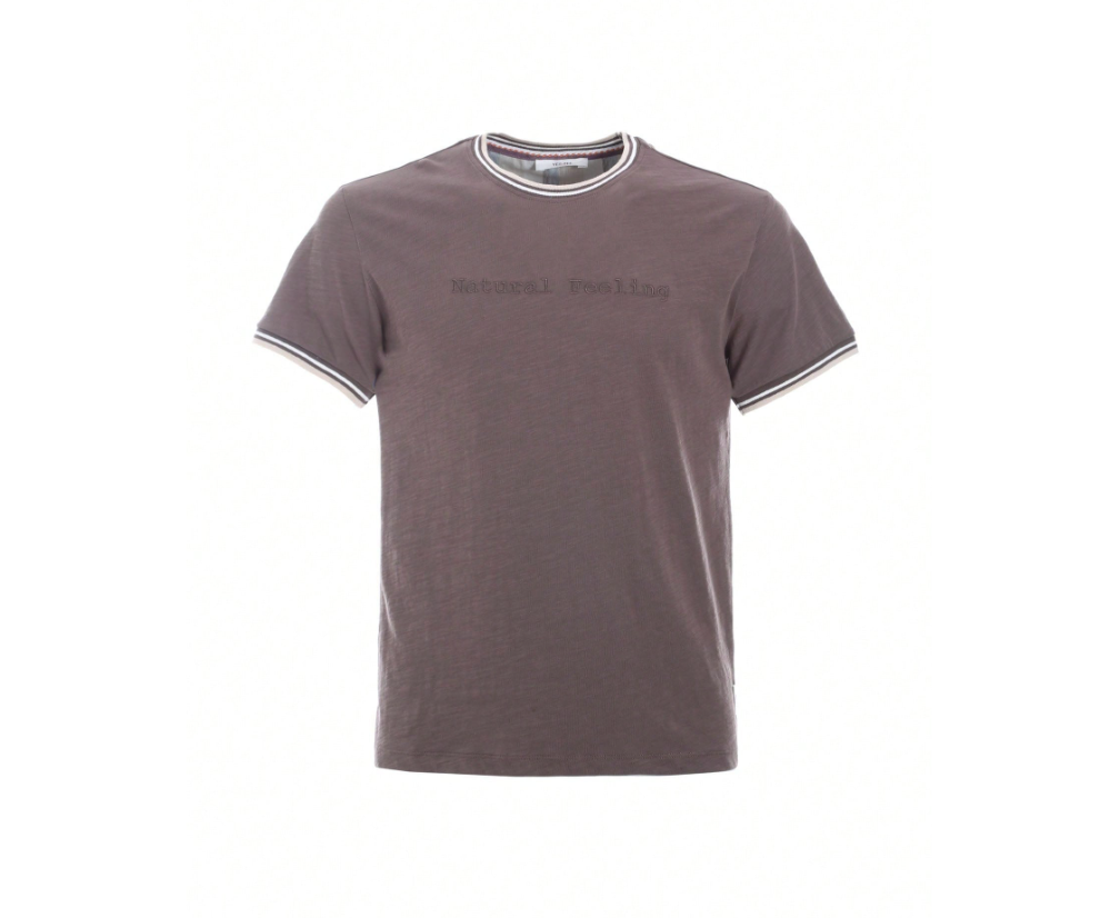 T-shirt cotone uomo Yes Zee marrone