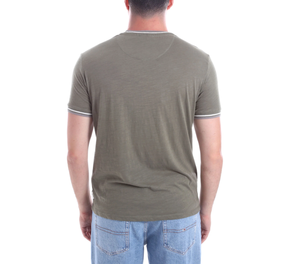 T-shirt cotone uomo Yes Zee verde militare