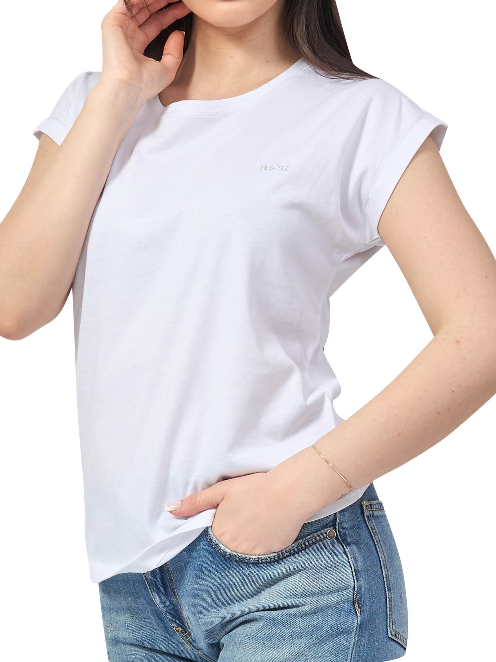 T-shirt basic donna Yes Zee bianco