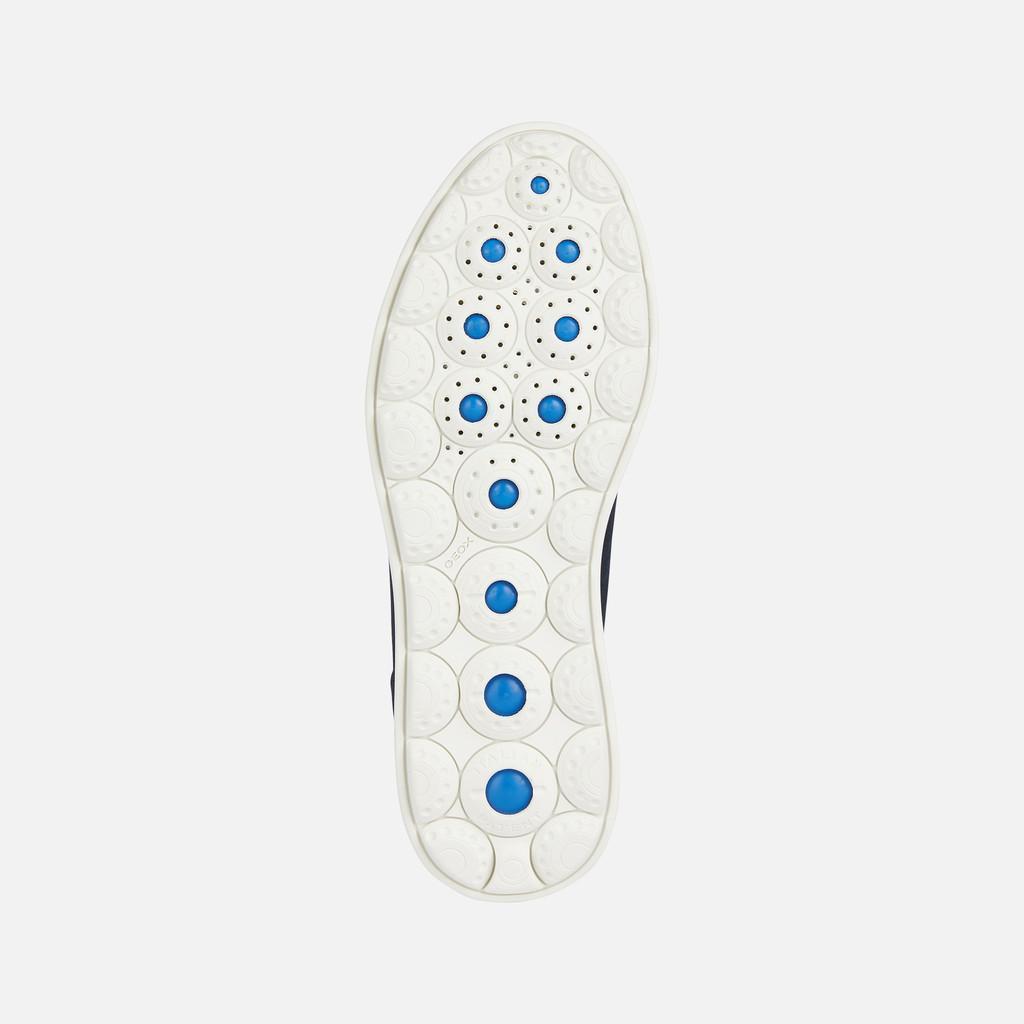 Sneakers Geox Spherica EC 12 tela nabuk Blu