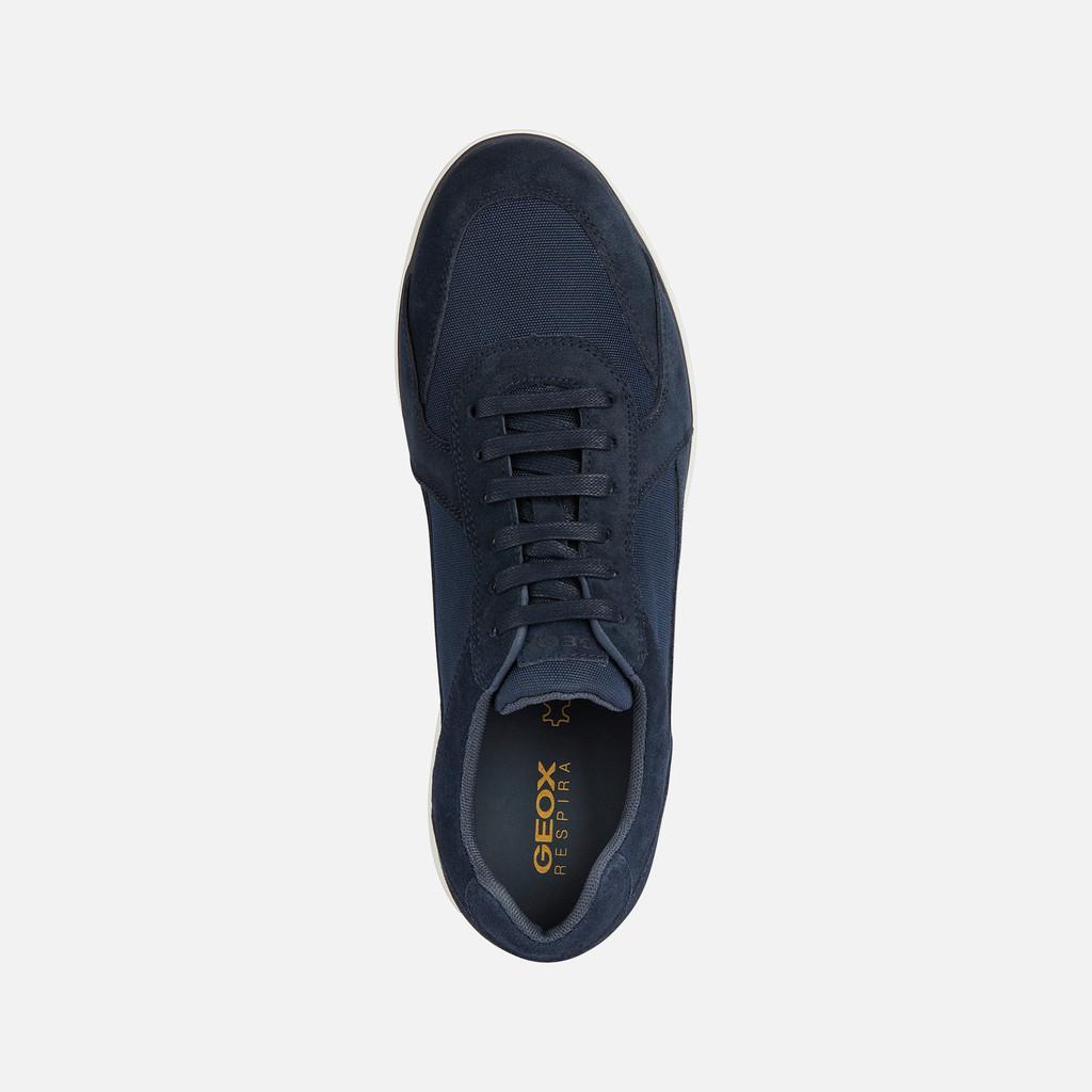 Sneakers Geox Spherica EC 12 tela nabuk Blu