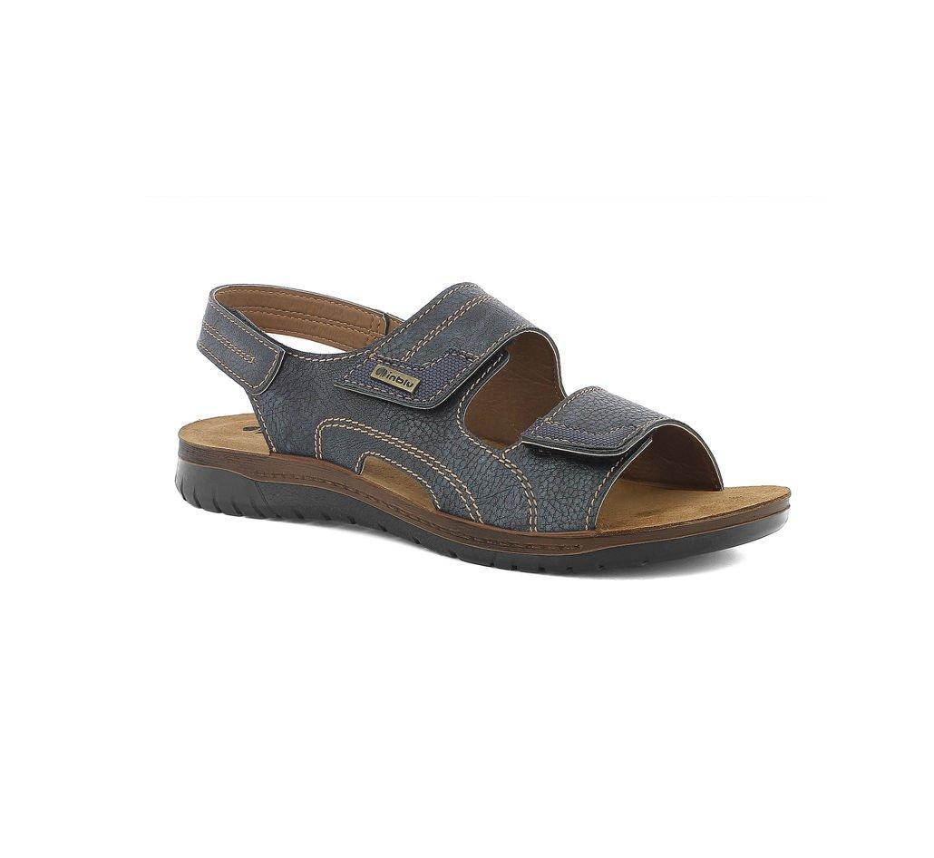 Sandali uomo in pelle con cinturino Inblu blu
