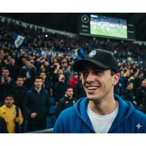 Berretto adulto compatibile con atalanta calcio nero