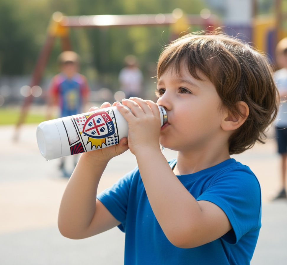 Borraccia termica compatibile con Cagliari Calcio