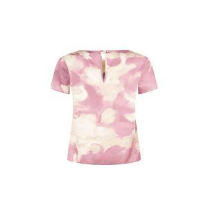 Blusa donna in raso maniche corte