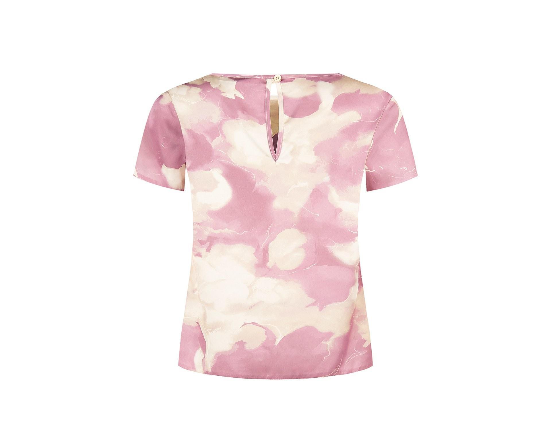 Blusa donna in raso maniche corte Rinascimento