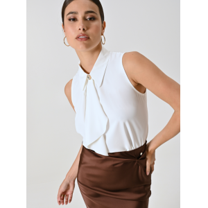 Camicia smanicata donna  bianco