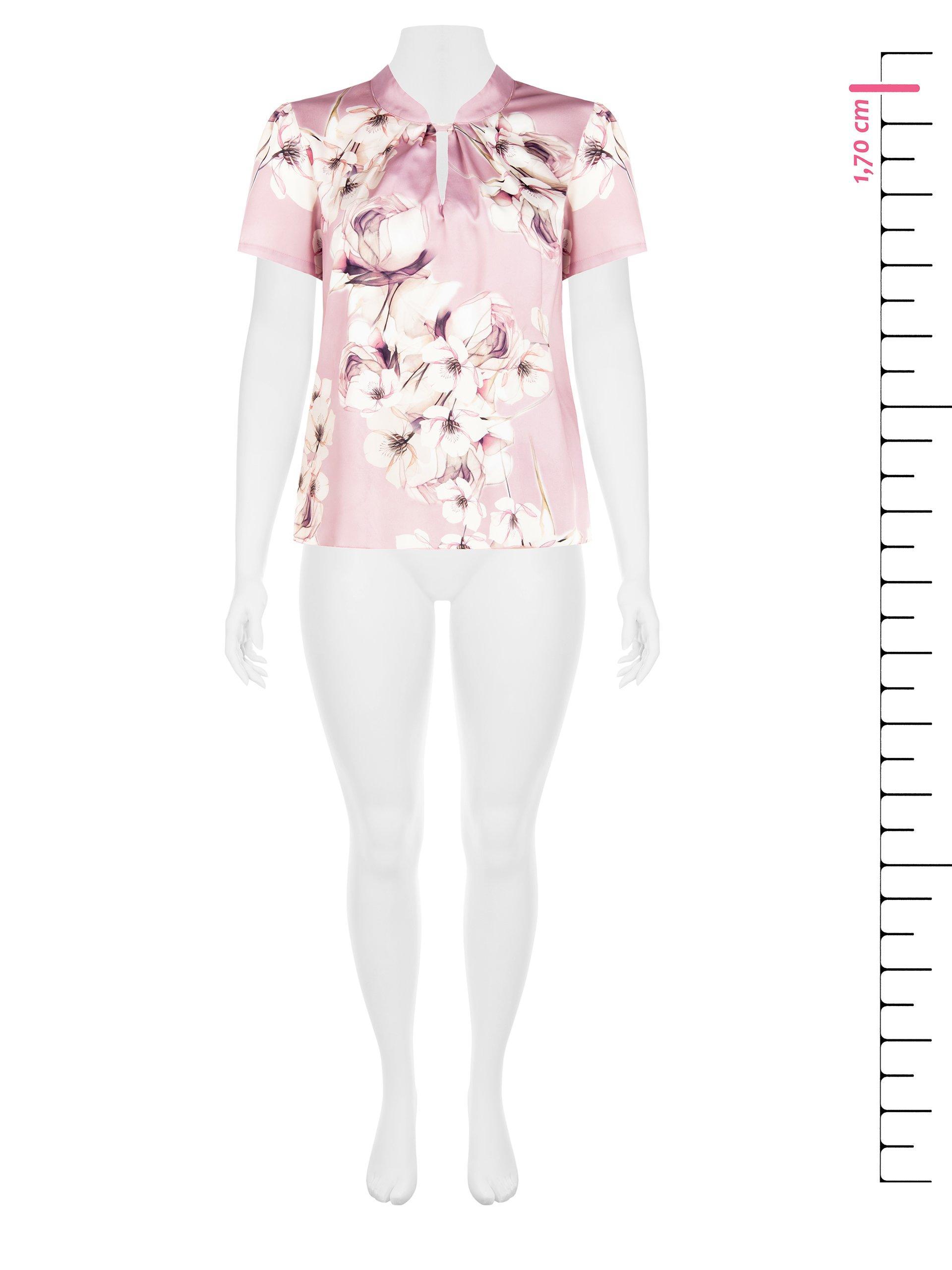 Blusa donna Curvy in raso Rinascimento