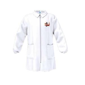 Grembiule asilo con zip da bambino  bianco