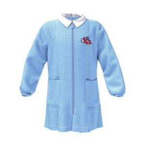 Grembiule asilo con zip da bambino  celeste
