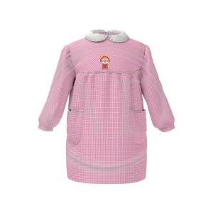 Grembiule asilo da bambina con ricamo gattino