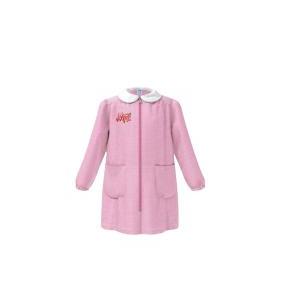 Grembiule asilo da bambina  rosa con zip