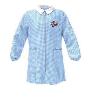 Grembiule asilo con zip da bambino  celeste
