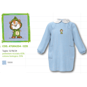 Grembiule asilo da bambino con ricamo