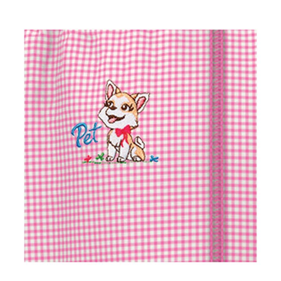 Grembiule asilo da bambina Siggi rosa con zip