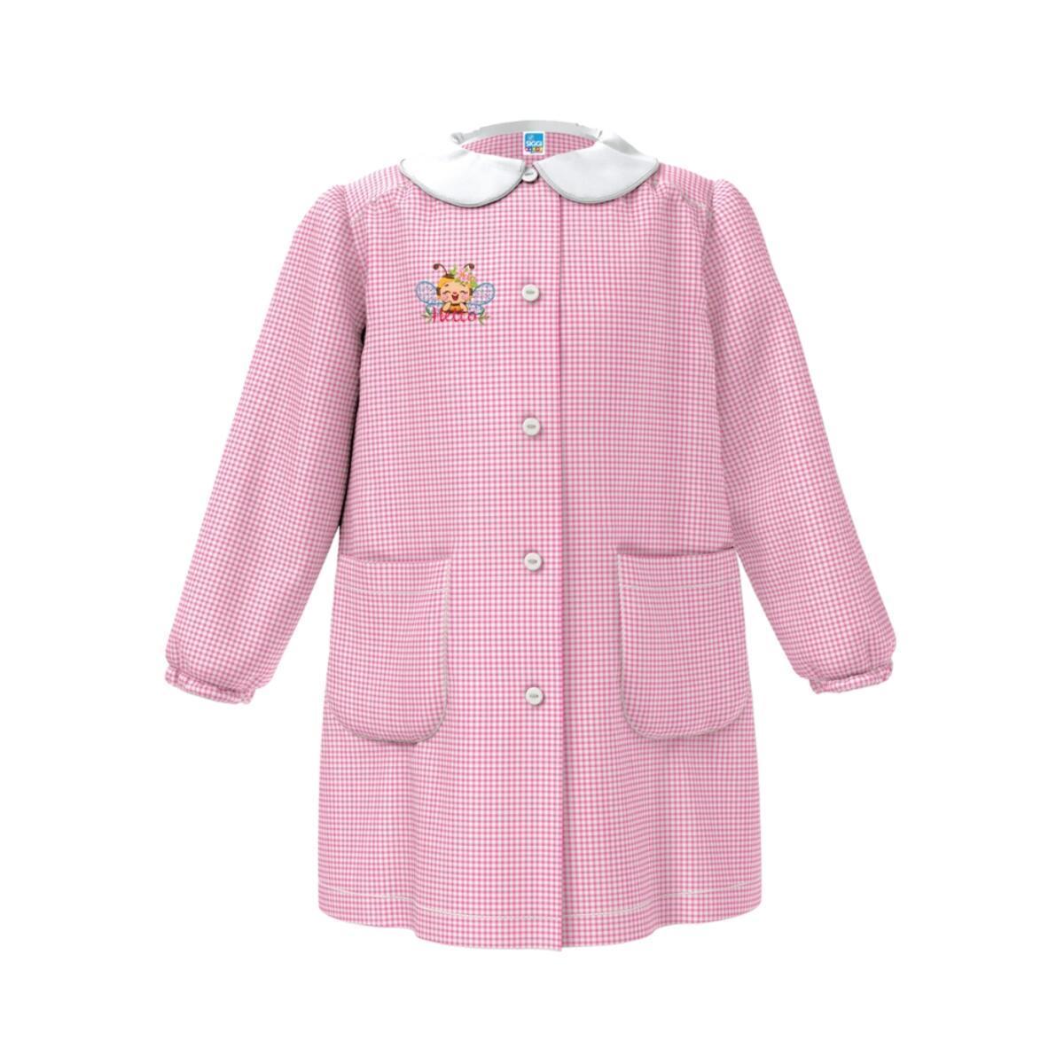 Grembiule asilo da bambina Siggi apina rosa 