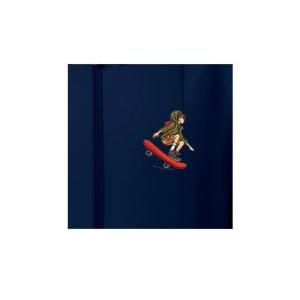 Grembiule scuola elementare da bambino con zip blu skateboard