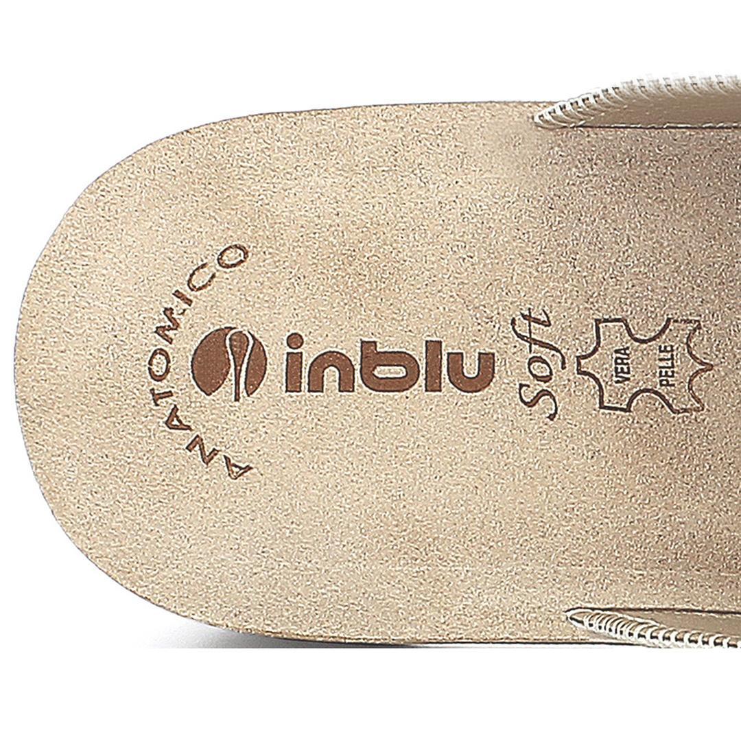Ciabatte donna fascia strappo con strass Inblu beige