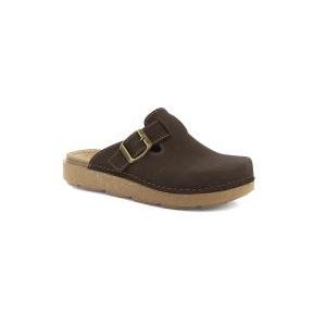 Sabot donna effetto cucito  marrone