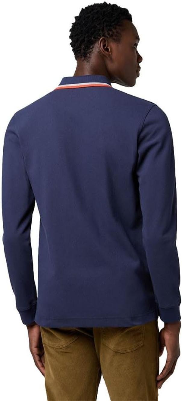 Polo manica lunga in cotone Wrangler uomo