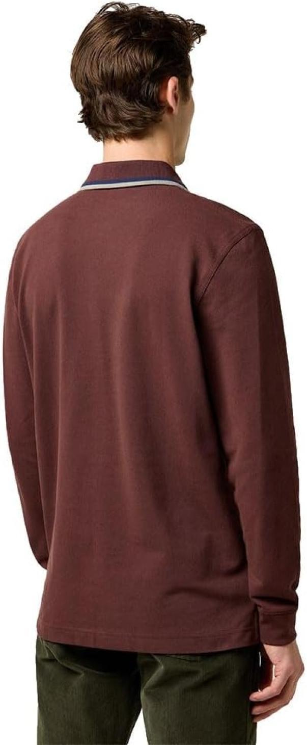 Polo manica lunga in cotone Wrangler uomo