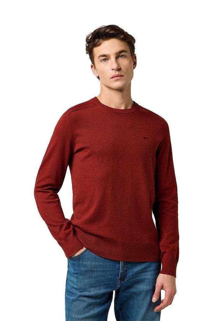 Maglioncino girocollo Wrangler uomo ROSSO MATTONE