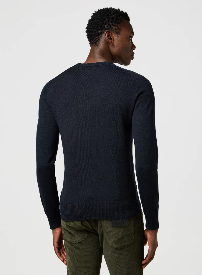 Maglioncino girocollo Wrangler uomo NERO