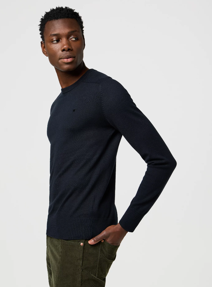 Maglioncino girocollo Wrangler uomo NERO
