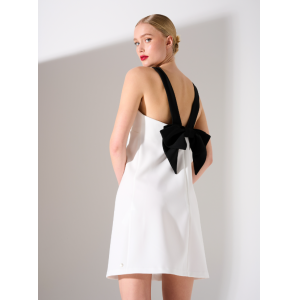 Abito donna  bicolor con fiocco