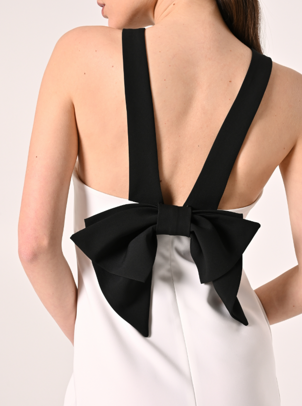 Abito donna Rinascimento bicolor con fiocco