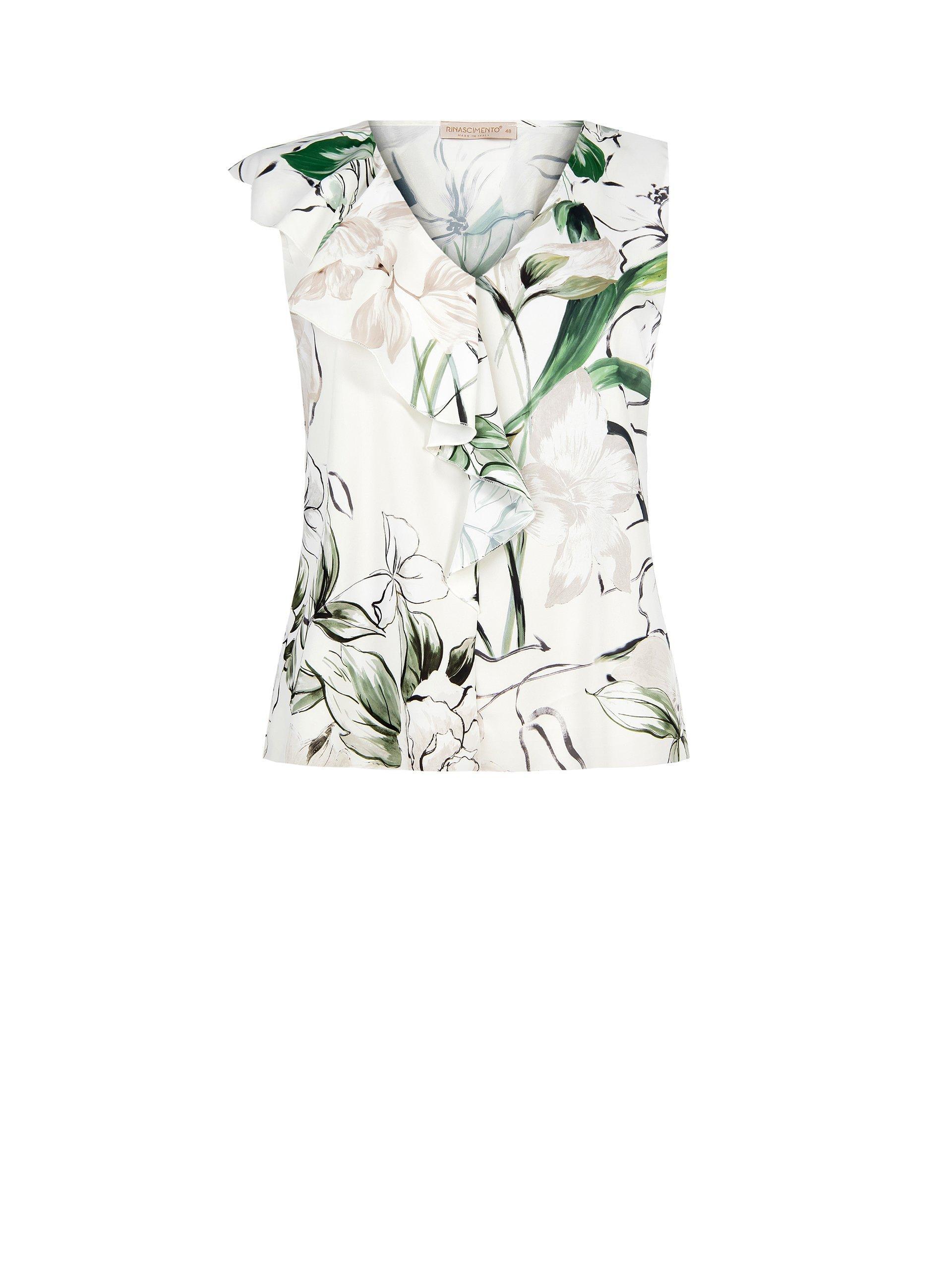 Blusa in raso Rinascimento Curvy donna