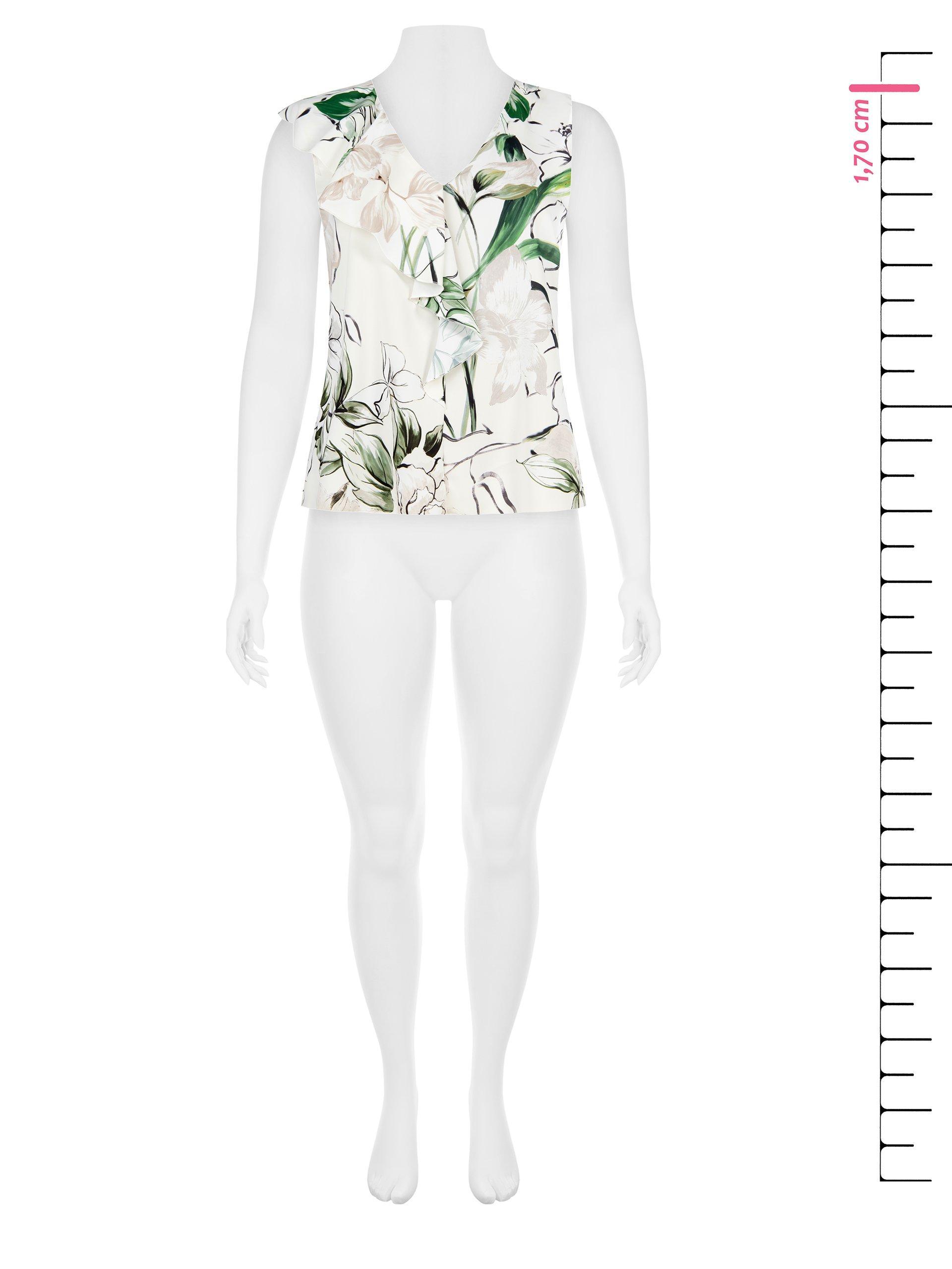 Blusa in raso Rinascimento Curvy donna