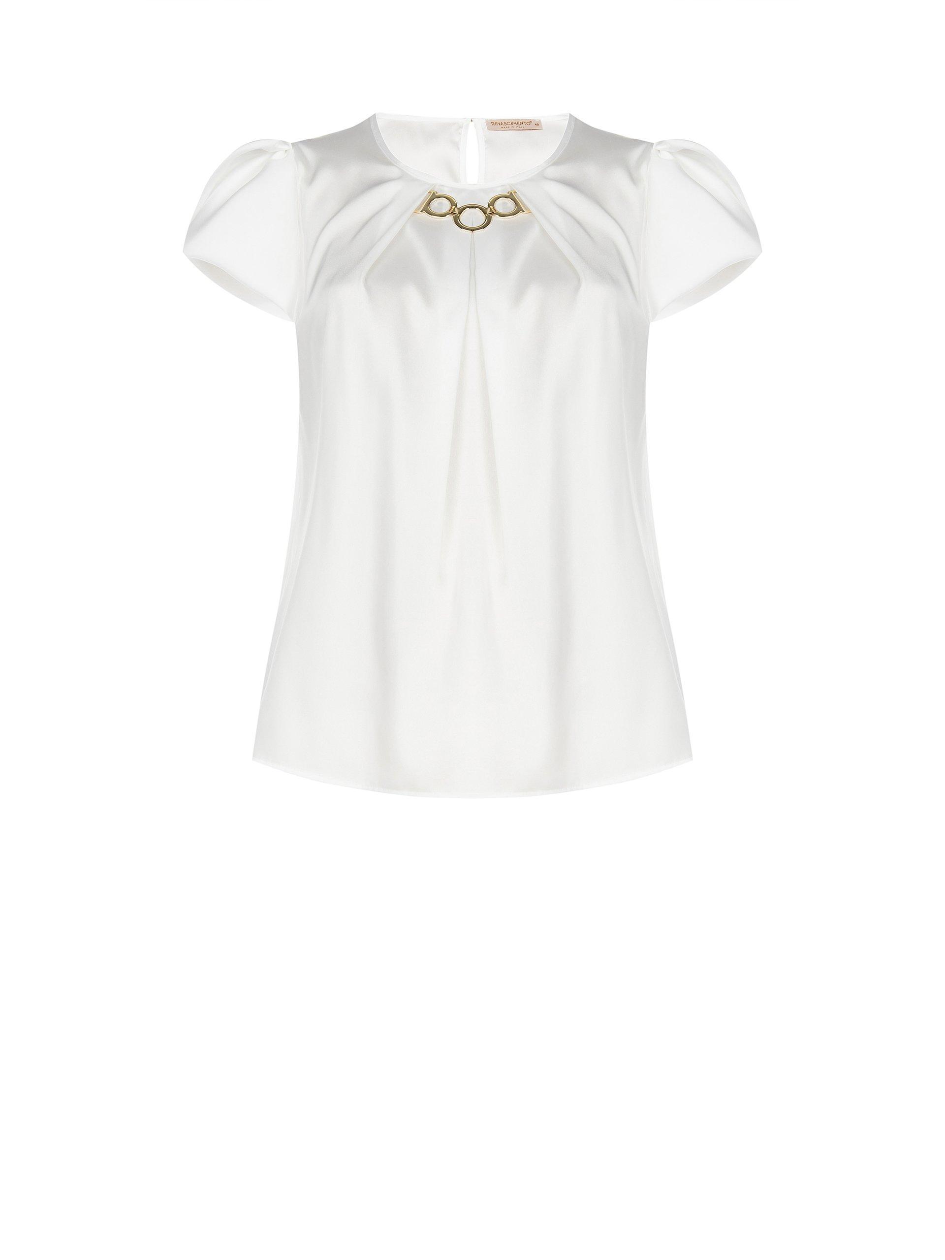 Blusa donna Rinascimento Curvy bianco