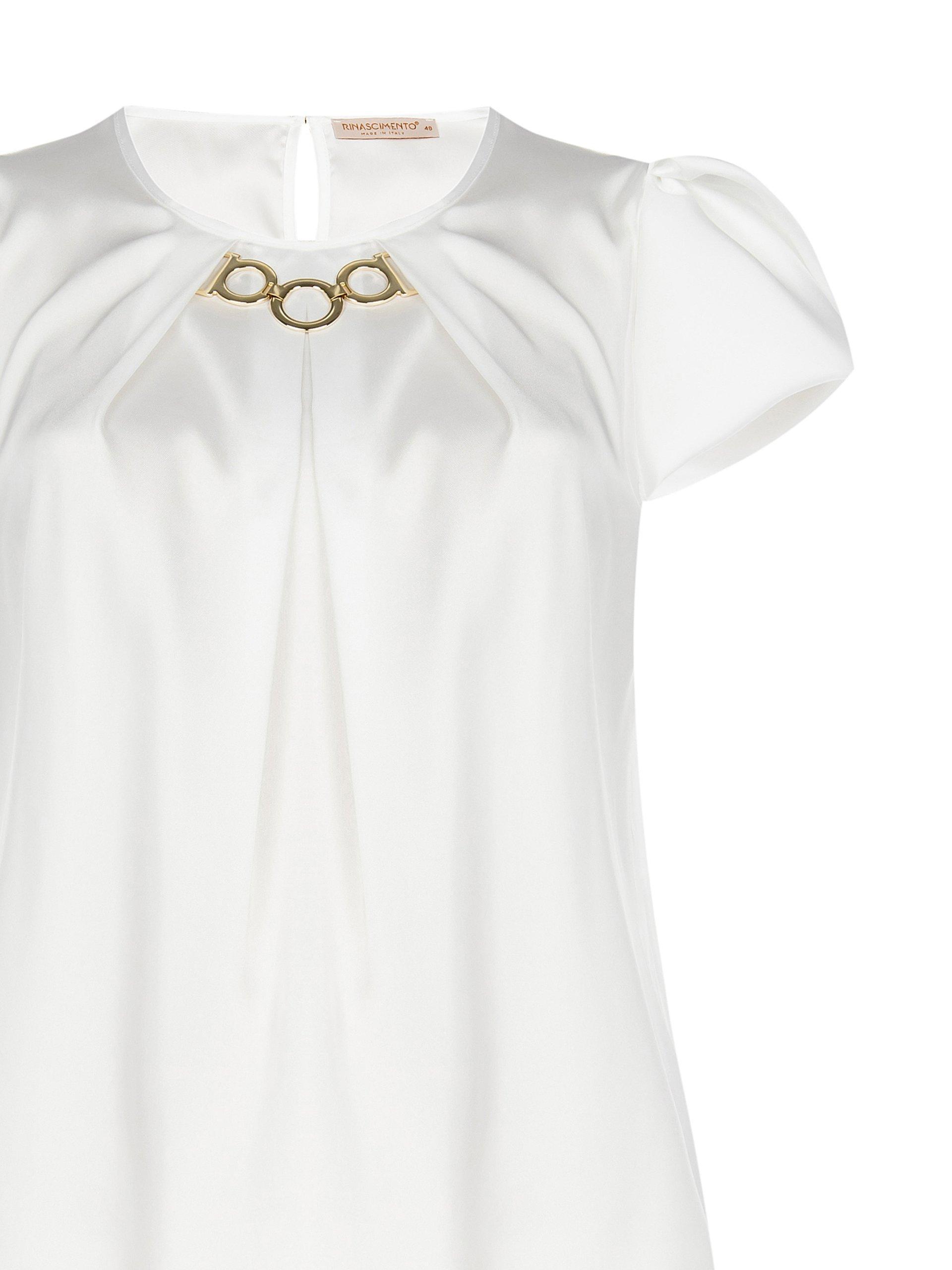 Blusa donna Rinascimento Curvy bianco